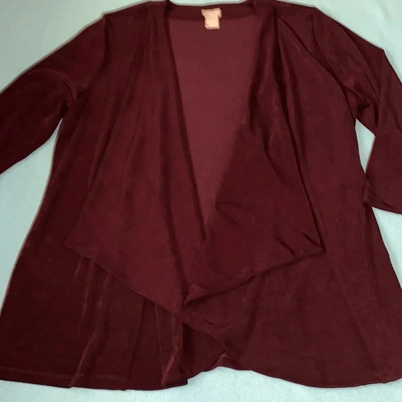 CHICO’S Travelers cardigan jacket open front waterfall style stretch NEW size 12 - Picture 1 of 8